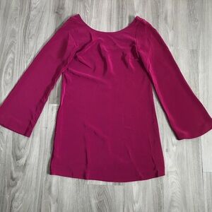ELIZABETH AND JAMES WOMENS DRESS PINK LONG SLEEVE SHIFT XS